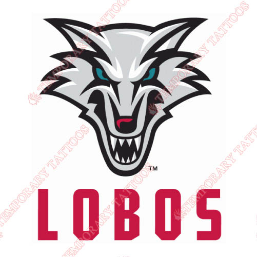 New Mexico Lobos Customize Temporary Tattoos Stickers NO.5423